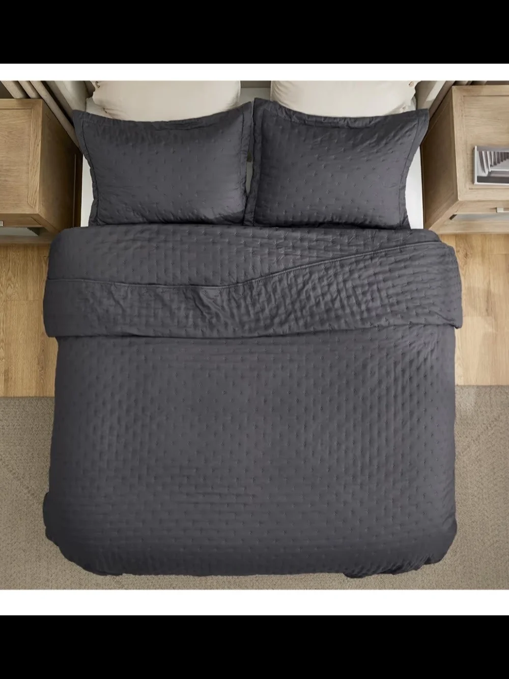 Charcoal Quilted All-Season Comforter - Soft Modern Comfort